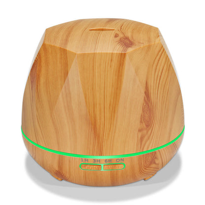 Cross-border large-capacity 550ML wood grain aromatherapy humidifier diamond wood grain aromatherapy essential oil diffuser gift customization