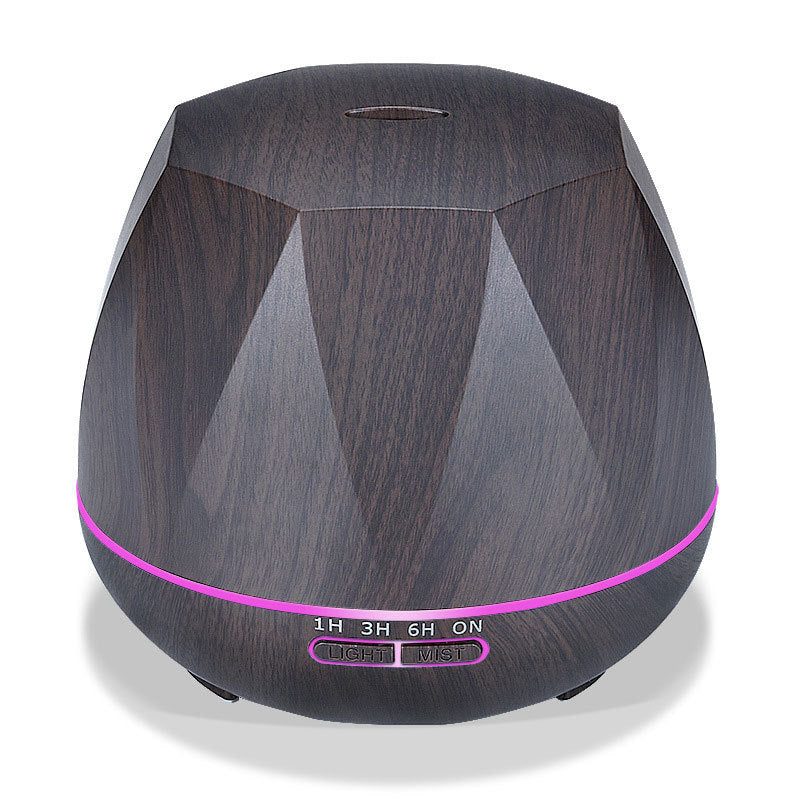 Cross-border large-capacity 550ML wood grain aromatherapy humidifier diamond wood grain aromatherapy essential oil diffuser gift customization