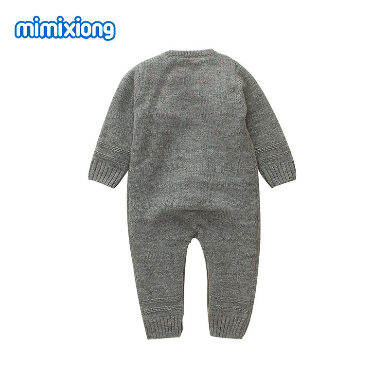 Ins hot selling knitted rabbit jumpsuit for boys and girls