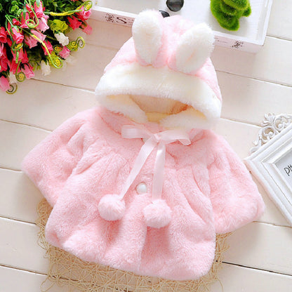 Winter children's dress cape cape girl baby cape coat girl princess two-color faux fur shawl