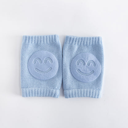 2023 Summer Terry Baby Socks Elbow Pads Toddler Climbing Knee Pads Baby Kids Knee Pads Smiley Face Knee Pads