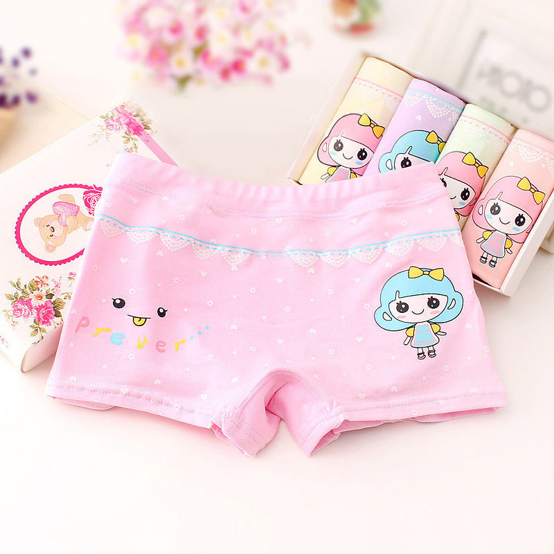 Children's underwear boxer small and medium-sized children's girls shorts cartoon girls baby cotton underwear autumn manufacturers wholesale