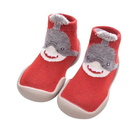 New men's and women's children's fall/winter animal non-slip anti-collision toe toe toddler shoes cute baby socks shoes soft soled socks shoes