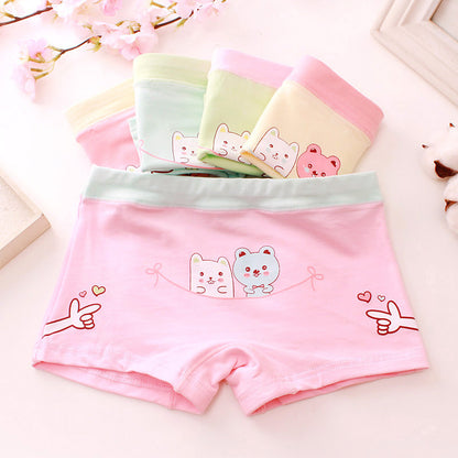 Children's underwear boxer small and medium-sized children's girls shorts cartoon girls baby cotton underwear autumn manufacturers wholesale