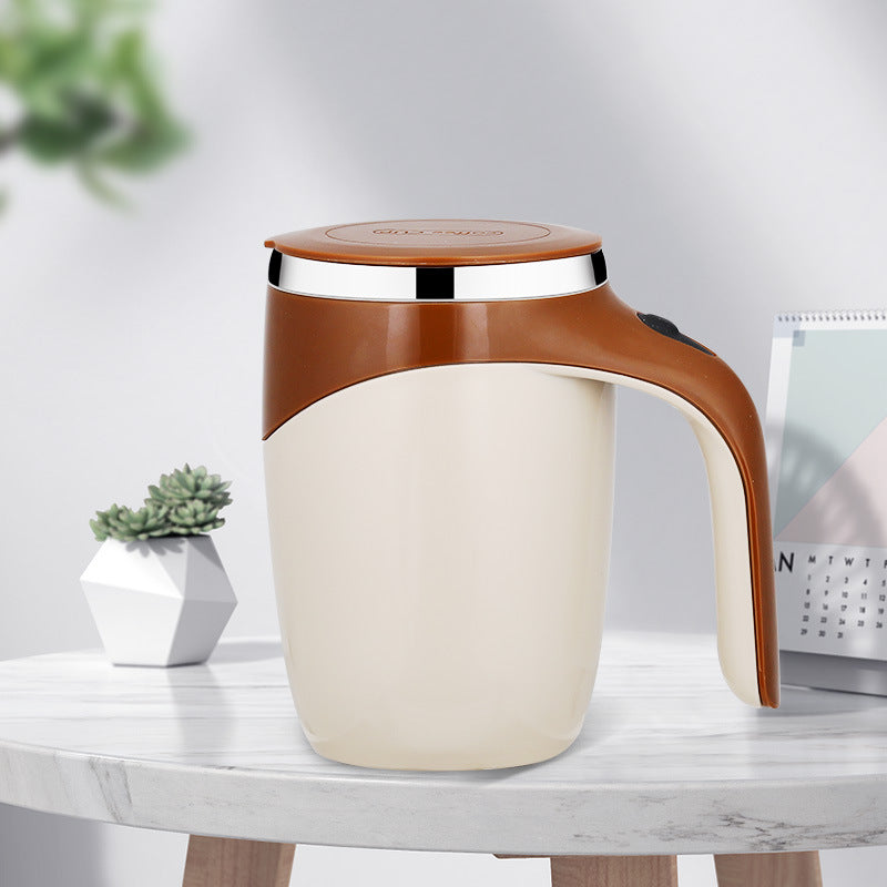 Lazy coffee stirring cup automatic stirring cup magnetic rotating electric milk cup mug 304 stainless steel