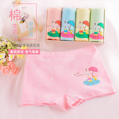 Children's underwear boxer small and medium-sized children's girls shorts cartoon girls baby cotton underwear autumn manufacturers wholesale