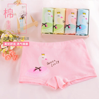 Children's underwear boxer small and medium-sized children's girls shorts cartoon girls baby cotton underwear autumn manufacturers wholesale