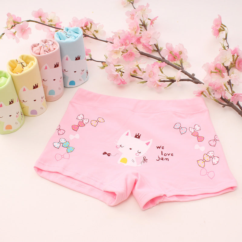 Children's underwear boxer small and medium-sized children's girls shorts cartoon girls baby cotton underwear autumn manufacturers wholesale