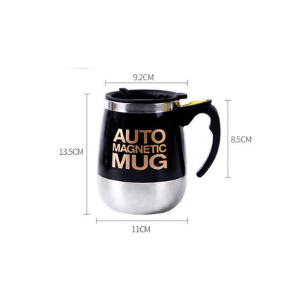 Lazy automatic mixing cup stainless steel electric magnetic rotating coffee cup mug magnetized cup gift cup customization