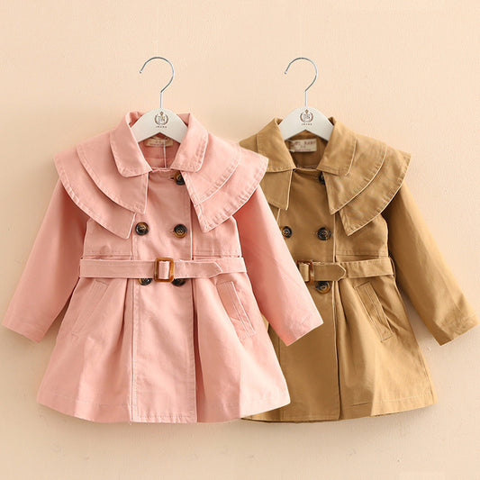 Cross-border children's clothing coat one generation spring and autumn new style cotton girl windbreaker Korean baby coat wholesale