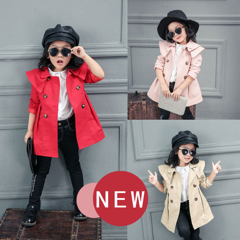 Cross-border children's clothing coat one generation spring and autumn new style cotton girl windbreaker Korean baby coat wholesale