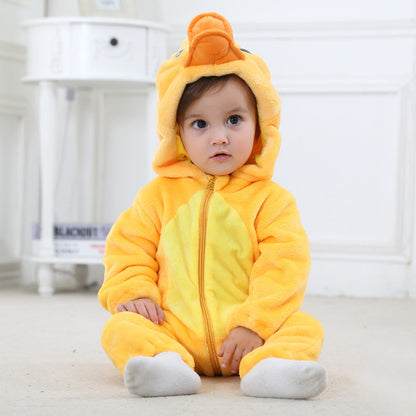 Cross-border baby clothes jumpsuit 2019 spring and autumn models flannel climbing suit new Harleys clothing ins newborn clothing