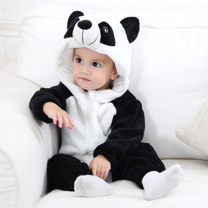 Cross-border baby clothes jumpsuit 2019 spring and autumn models flannel climbing suit new Harleys clothing ins newborn clothing