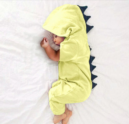 AliExpress eBay cross-border supply 2018 summer baby short-sleeved dinosaur dorsal fin jumpsuit 6 colors 4 yards