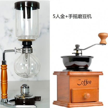 Siphon pot siphon coffee pot set glass household hand-brewed coffee set coffee machine one piece drop shipping