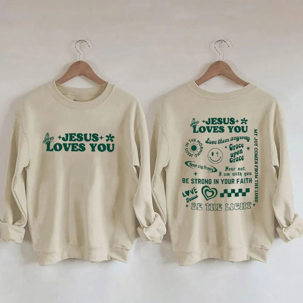 Cross-border Women's Clothing 2022 Amazon Independent Station Best Selling Fashion Letter Printing Large Size Fleece Sweatshirt Women's T-Shirt