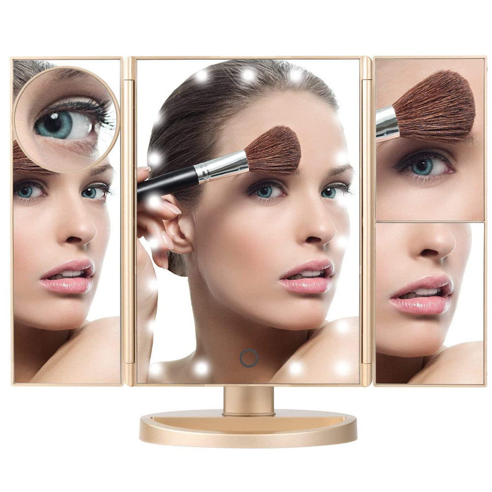 Tri-Fold LED Mirror