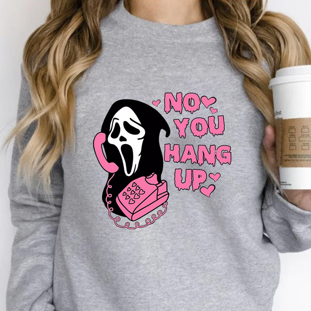 No You Hang Up Crewneck Sweatshirt Retro Scream_yyt