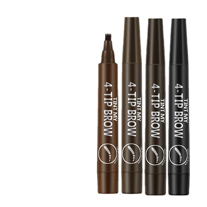 Four-pronged eyebrow pencil with clear roots, liquid eyebrow pencil, claw eyebrow pencil, liquid eyebrow pencil, waterproof and non-smudged, cross-border