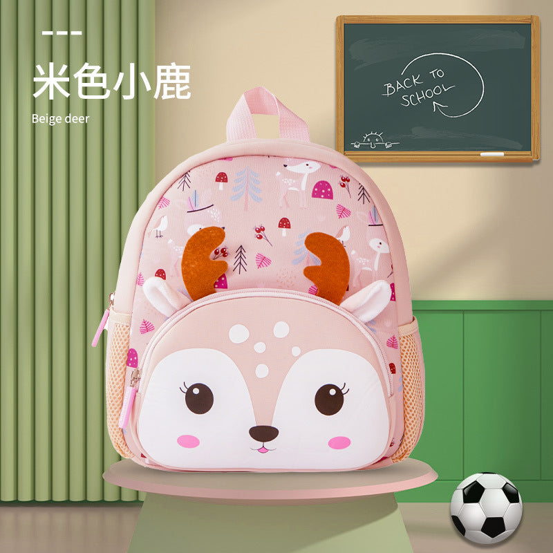 New Student Animal Cartoon School Bag Children's Diving Material Kindergarten Backpack Dinosaur Unicorn School Bag Wholesale