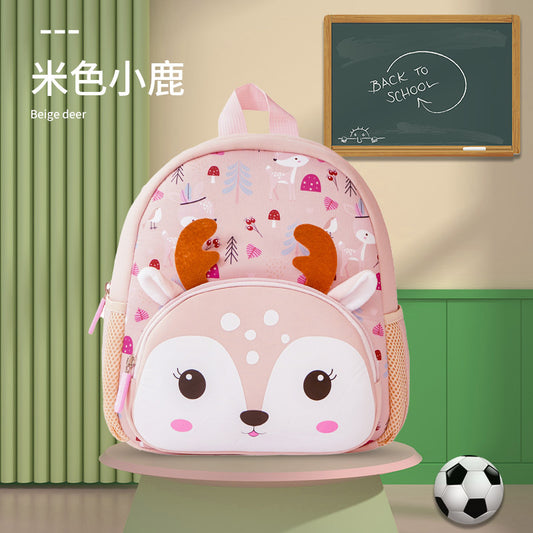 New Student Animal Cartoon School Bag Children's Diving Material Kindergarten Backpack Dinosaur Unicorn School Bag Wholesale