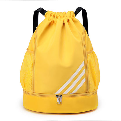 Oxford cloth drawstring bag drawstring pocket backpack large capacity sports football bag basketball bag outdoor sports mountaineering bag