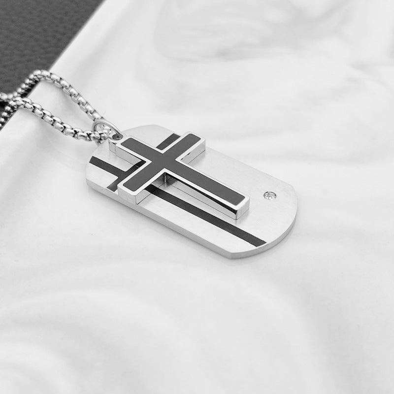 CH titanium steel cross men's stainless steel triple use ite