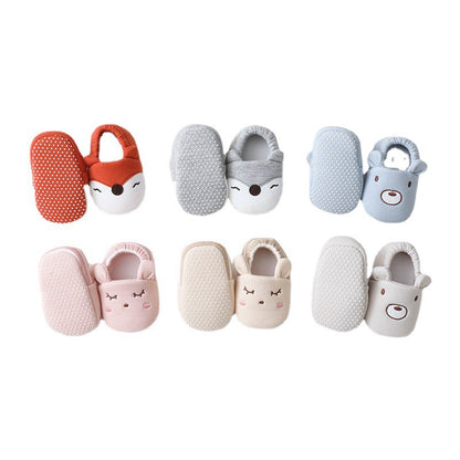 Three-dimensional ears cartoon children dispensing toddler shoes and socks spring and autumn striped animal short tube shallow mouth baby baby socks