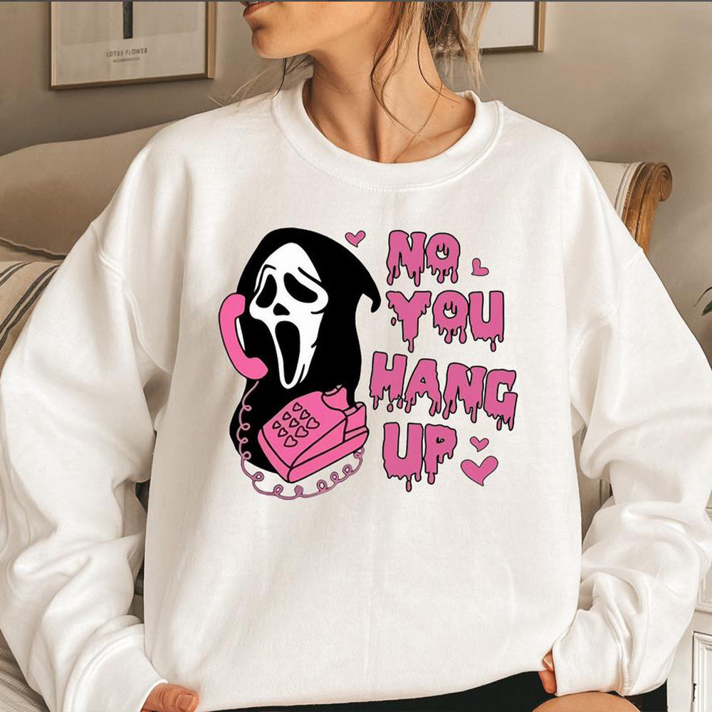 No You Hang Up Crewneck Sweatshirt Retro Scream_yyt