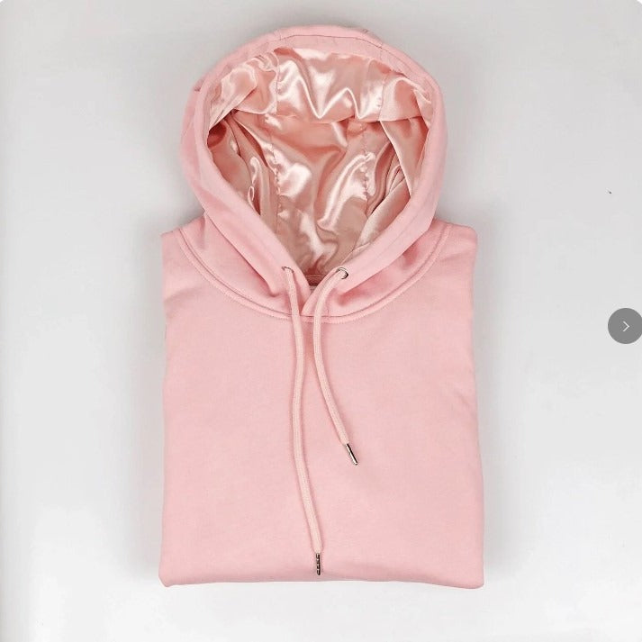 2024 Early Spring Comfortable Luxurious Satin Lined Hoodie