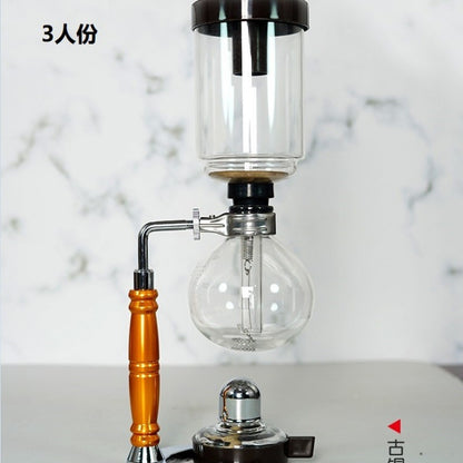 Siphon pot siphon coffee pot set glass household hand-brewed coffee set coffee machine one piece drop shipping