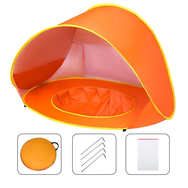 Ocean Pool Tent for Babies Orange