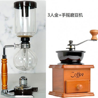 Siphon pot siphon coffee pot set glass household hand-brewed coffee set coffee machine one piece drop shipping