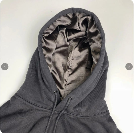 2024 Early Spring Comfortable Luxurious Satin Lined Hoodie