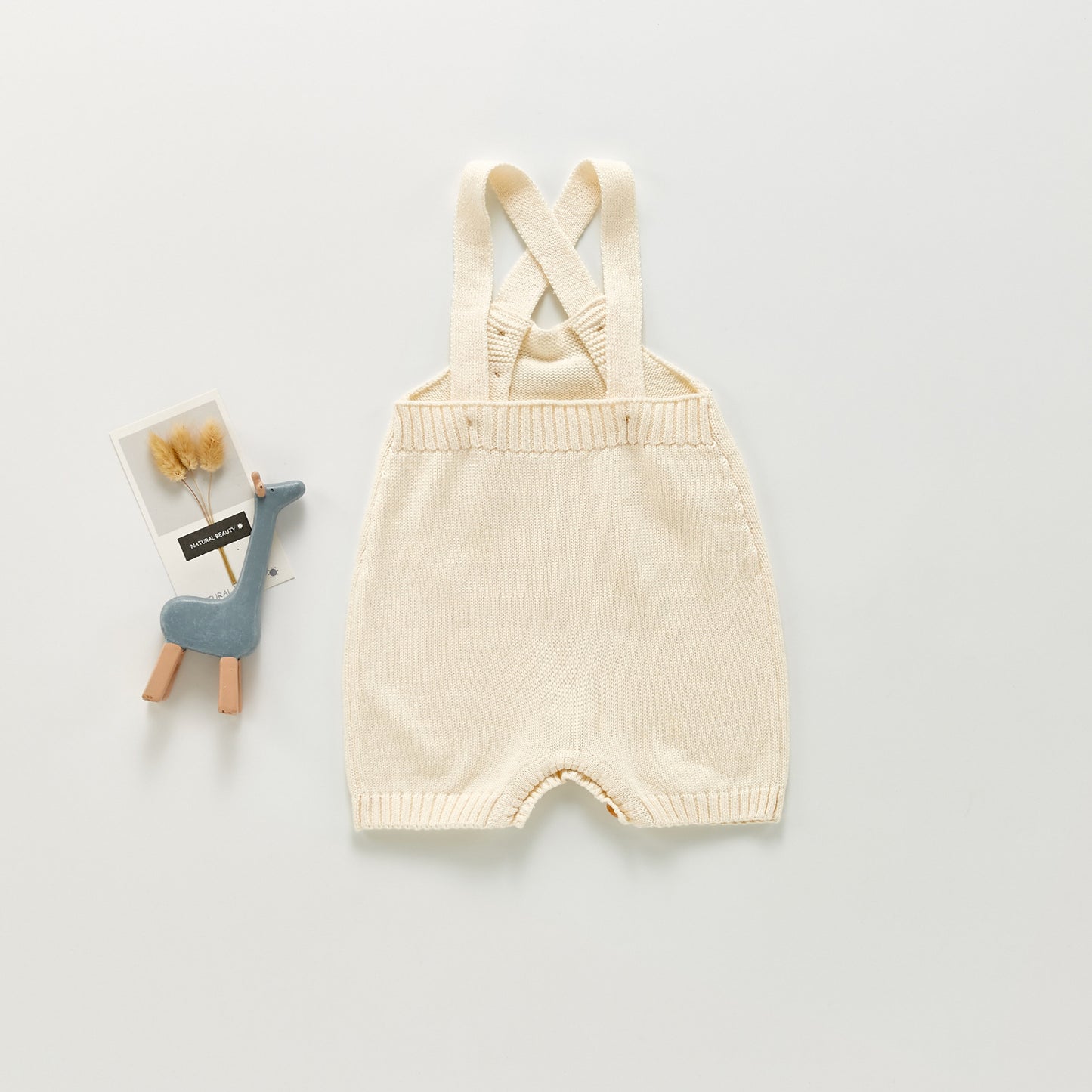 ins South Korea 2021 autumn male baby baby crawling clothing knitted bib pants three-color button climbing clothing