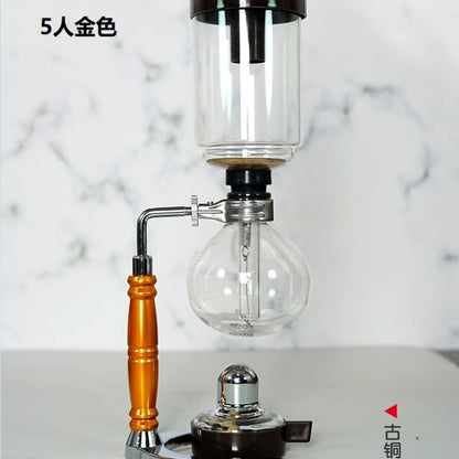 Siphon pot siphon coffee pot set glass household hand-brewed coffee set coffee machine one piece drop shipping