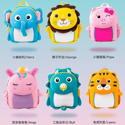 Diving material children's bag cartoon cute three-dimensional animal shape kindergarten small school bag going out lightweight backpack