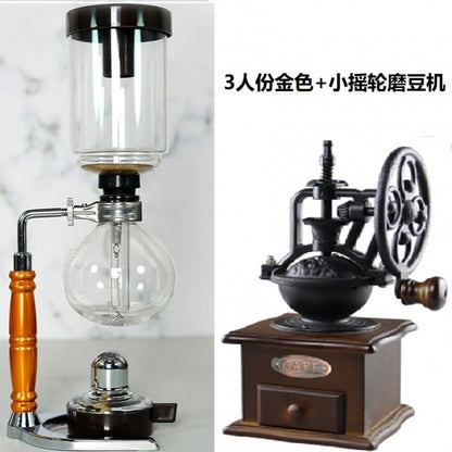 Siphon pot siphon coffee pot set glass household hand-brewed coffee set coffee machine one piece drop shipping