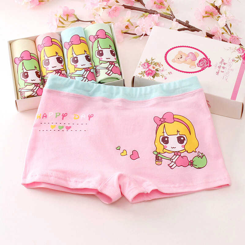 Children's underwear boxer small and medium-sized children's girls shorts cartoon girls baby cotton underwear autumn manufacturers wholesale