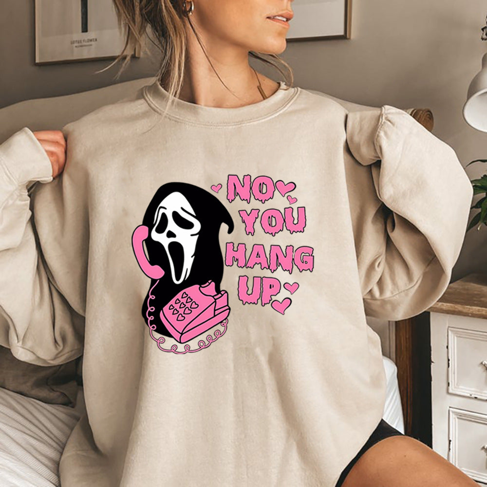 No You Hang Up Crewneck Sweatshirt Retro Scream_yyt