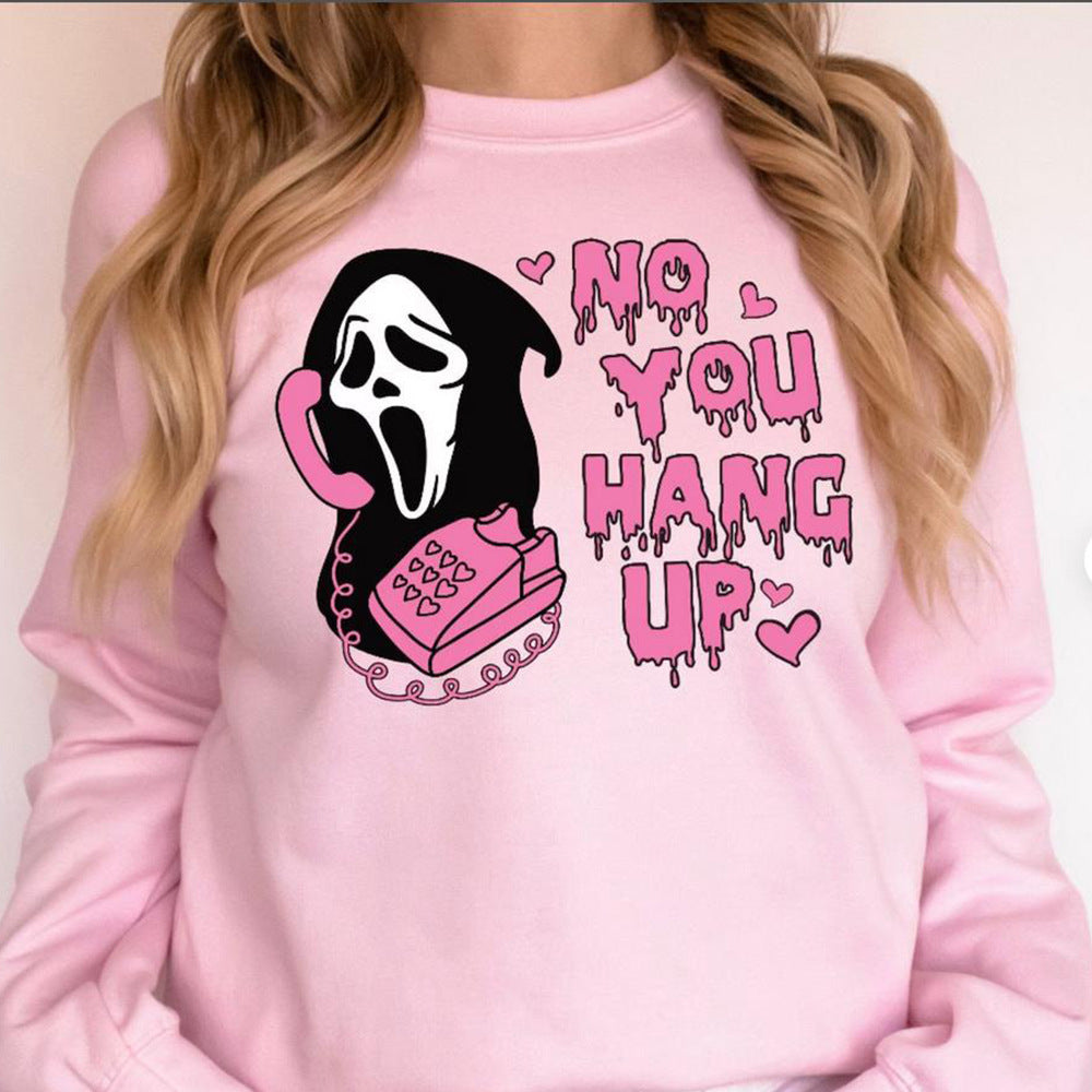 No You Hang Up Crewneck Sweatshirt Retro Scream_yyt