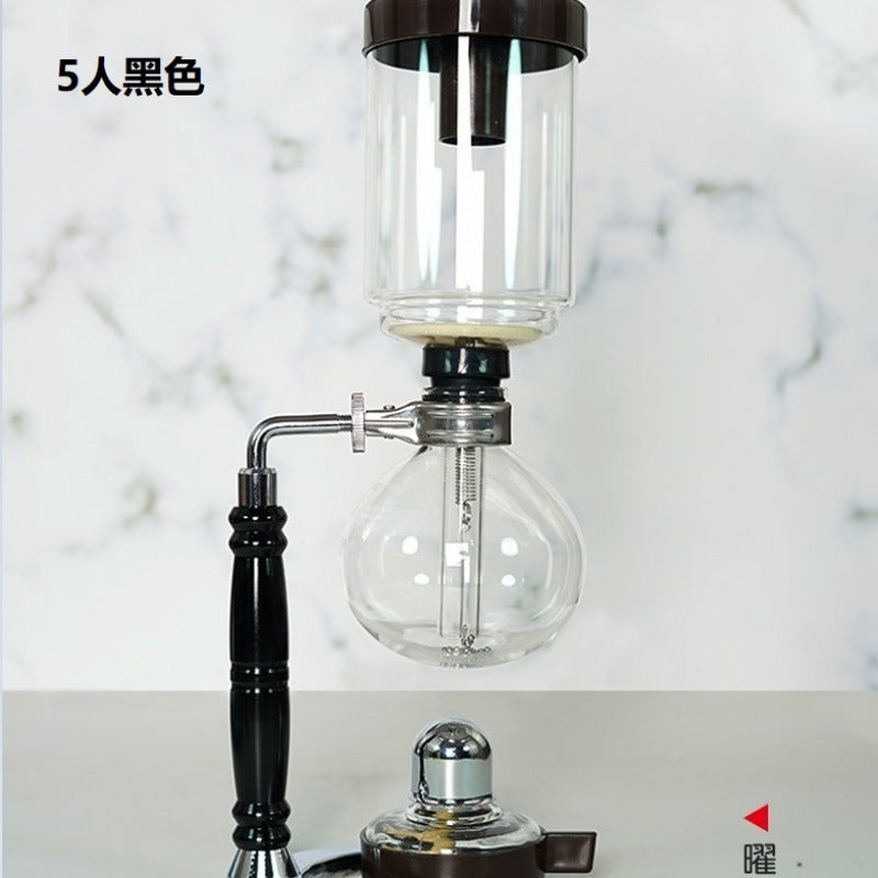 Siphon pot siphon coffee pot set glass household hand-brewed coffee set coffee machine one piece drop shipping