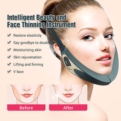 Cross-border hot compress wireless remote control face slimming, skin rejuvenation, smart face slimming artifact EMS micro-current V-face slimming instrument