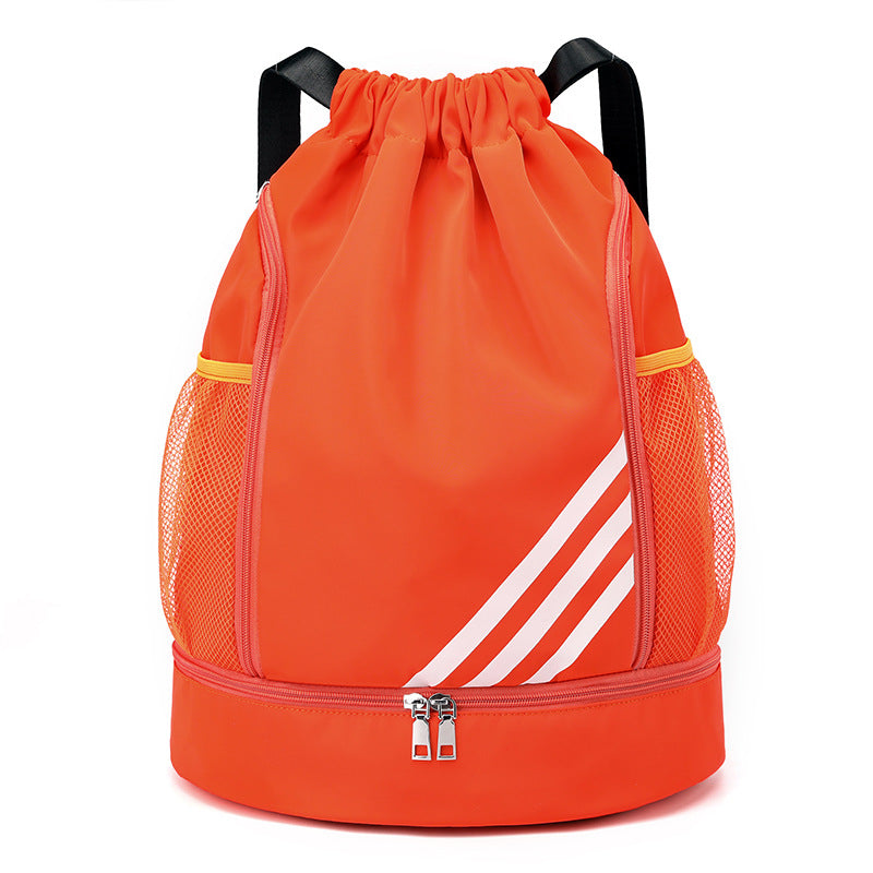 Oxford cloth drawstring bag drawstring pocket backpack large capacity sports football bag basketball bag outdoor sports mountaineering bag