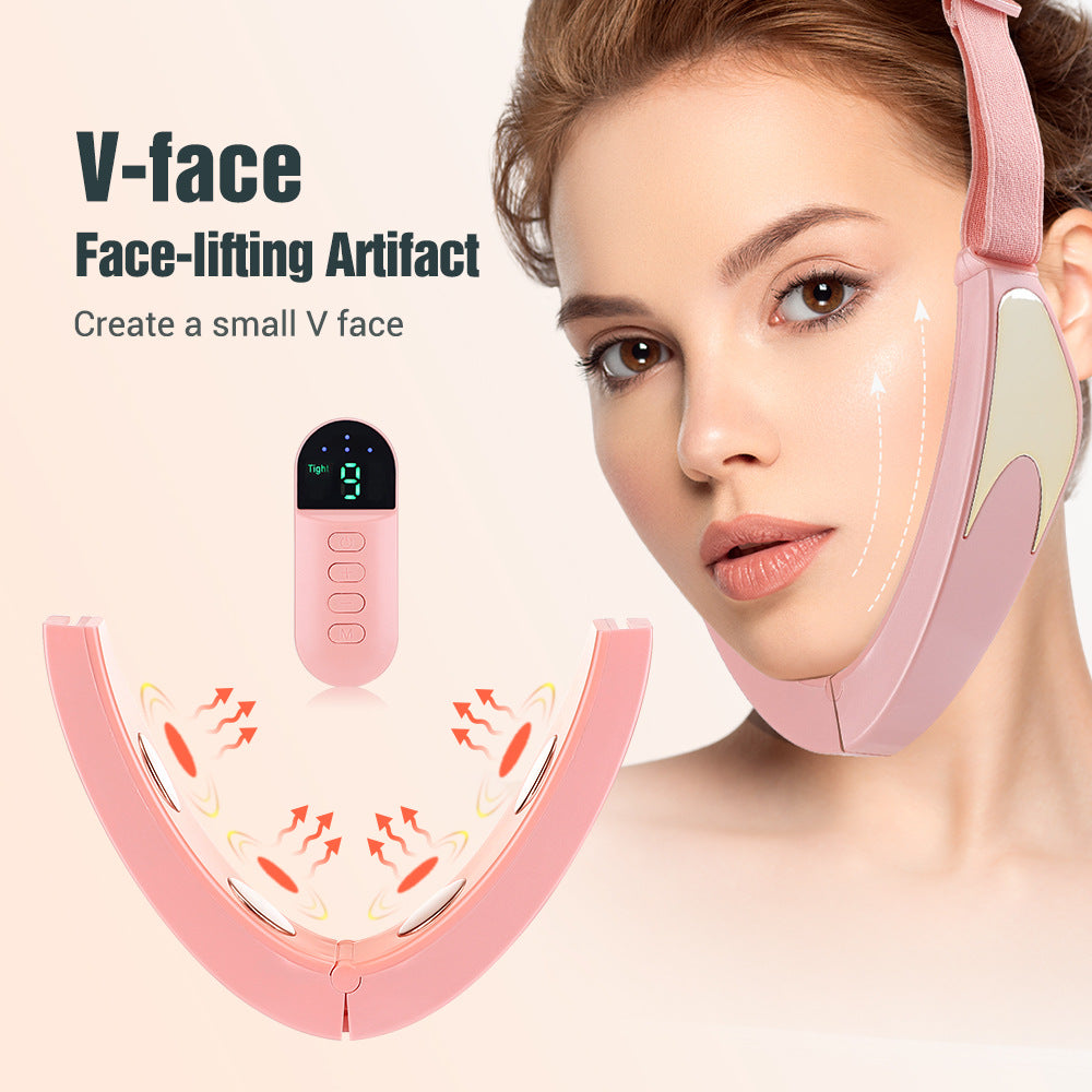 Cross-border hot compress wireless remote control face slimming, skin rejuvenation, smart face slimming artifact EMS micro-current V-face slimming instrument