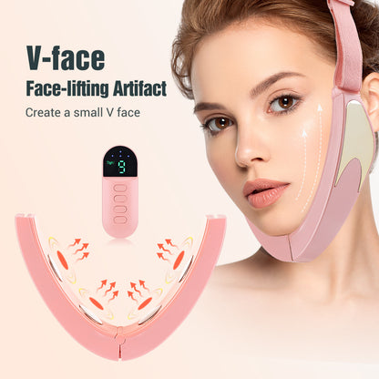 Cross-border hot compress wireless remote control face slimming, skin rejuvenation, smart face slimming artifact EMS micro-current V-face slimming instrument