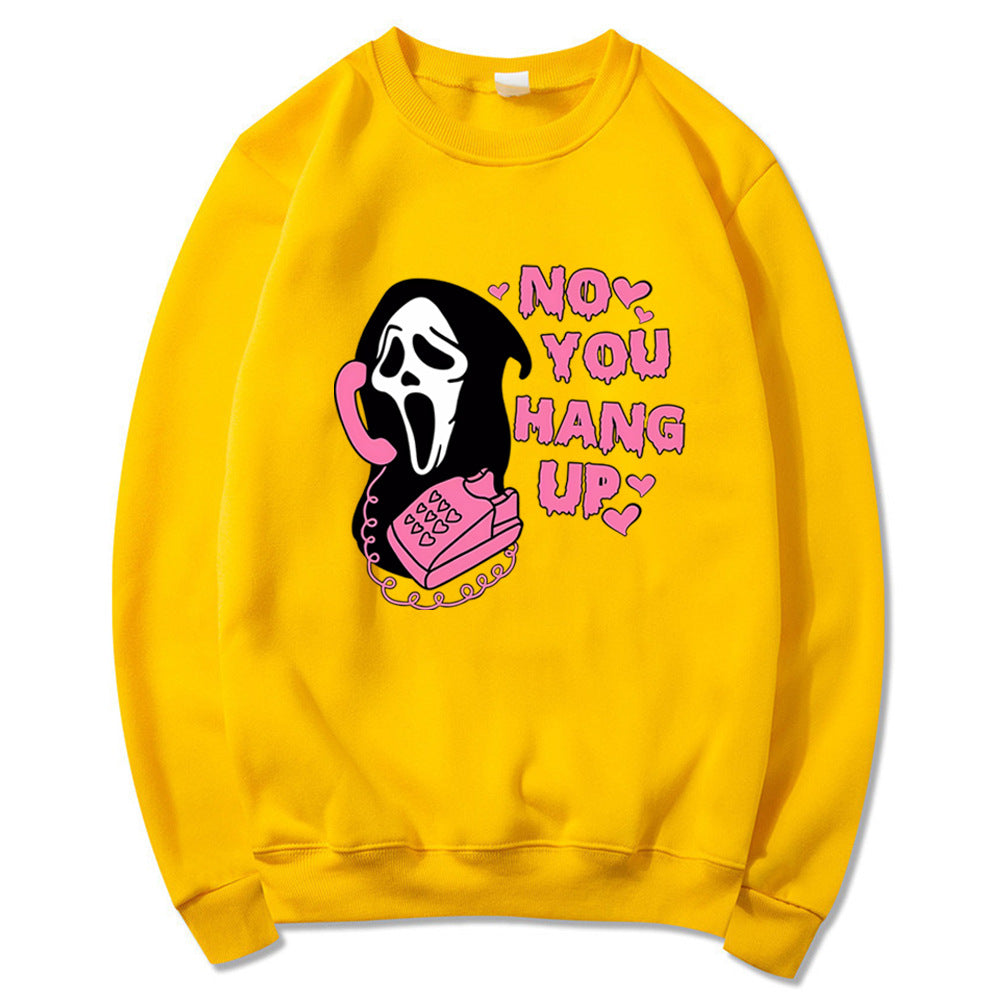 No You Hang Up Crewneck Sweatshirt Retro Scream_yyt