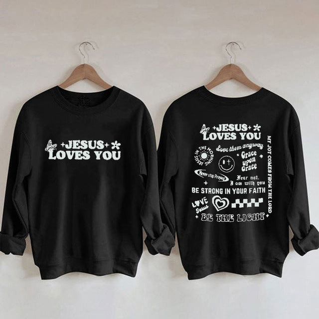 Cross-border Women's Clothing 2022 Amazon Independent Station Best Selling Fashion Letter Printing Large Size Fleece Sweatshirt Women's T-Shirt