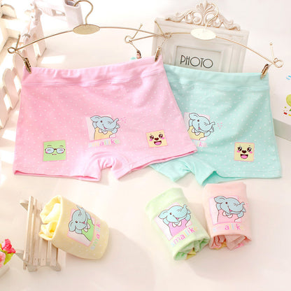 Children's underwear boxer small and medium-sized children's girls shorts cartoon girls baby cotton underwear autumn manufacturers wholesale