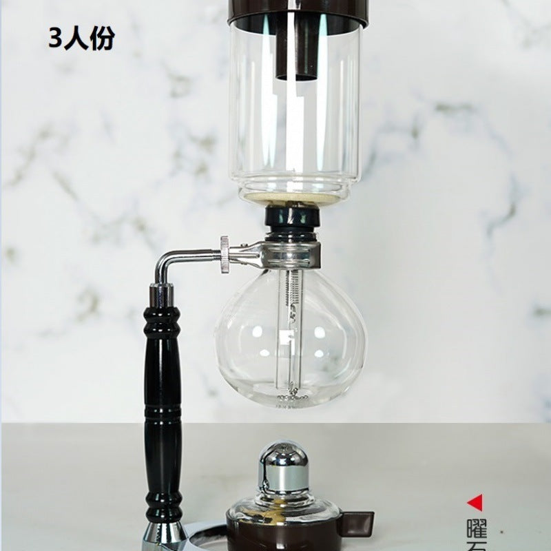 Siphon pot siphon coffee pot set glass household hand-brewed coffee set coffee machine one piece drop shipping